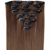 Extensions de cheveux à clips couleur chocolat