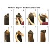 Extensions de cheveux à clips méché couleur Golden Brown / Sunlight Blonde